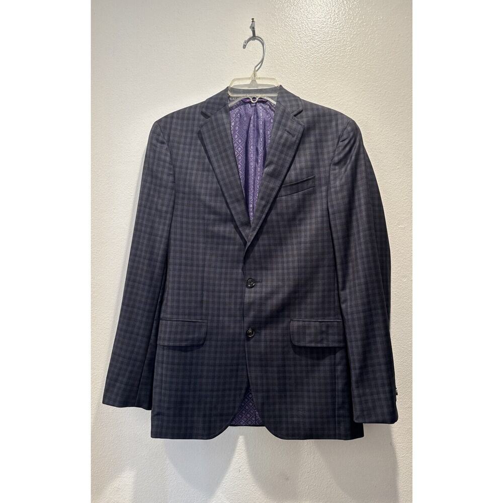 Ted Baker LONDON‎ Endurance Size 36R Checkered Jay SPJ Wool Blazer Sports Coat